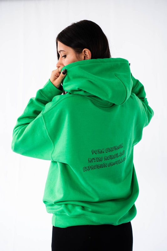 Sudadera con capucha verde