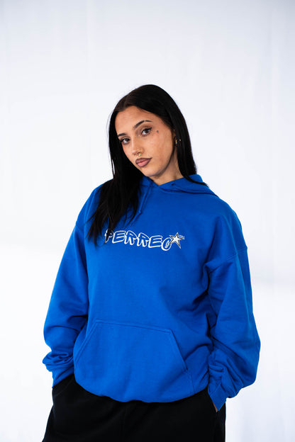 Sudadera con capucha azul