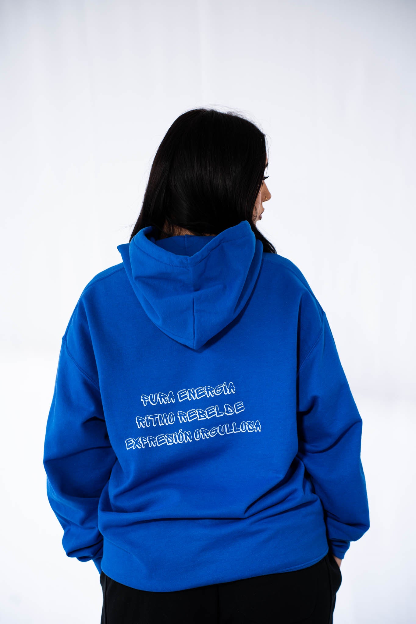 Sudadera con capucha azul