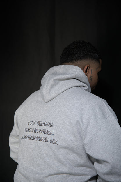 Sudadera con capucha gris