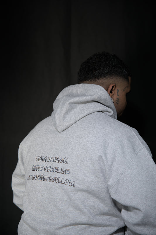 Sudadera con capucha gris