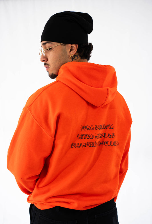 Sudadera con capucha naranja