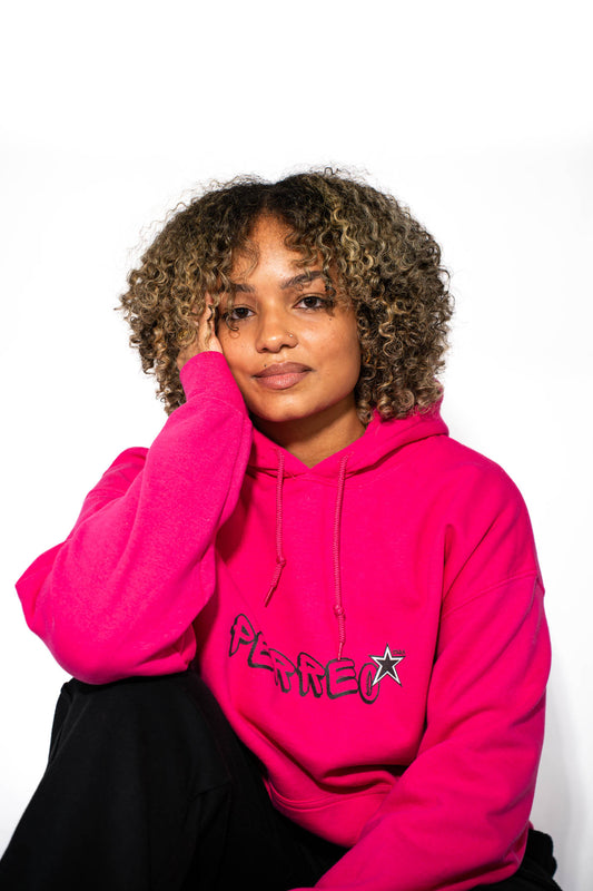 Sudadera con capucha rosa