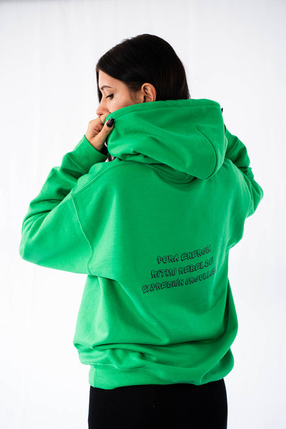 Sudadera con capucha verde