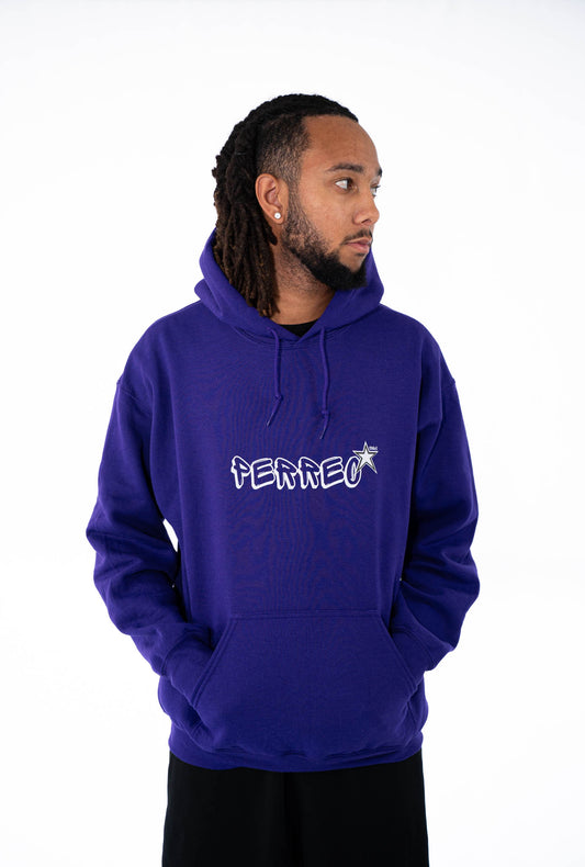 Sudadera con capucha morada